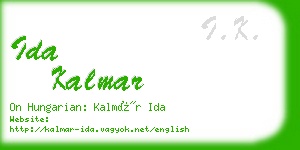 ida kalmar business card